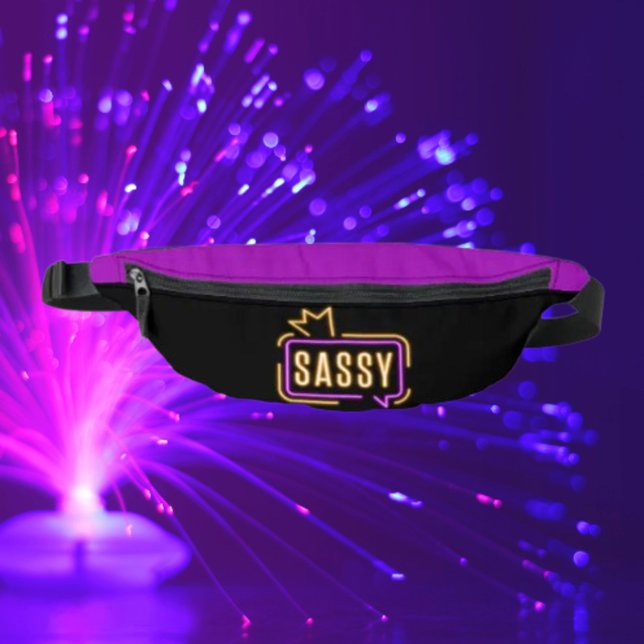 Sac banane Sassy Neon Glow – Attitude audacieuse (Créateur téléchargé)