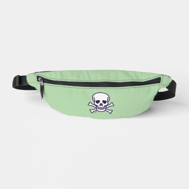 Sac banane vert Skull n Bones (Recto)