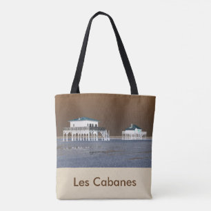 sac " Bassin d'arcachon" recto -"LesCabanes" verso