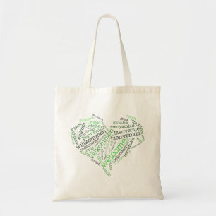 Sac bienvenu de coeur (beaucoup de langues)
