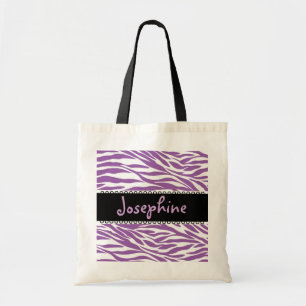Sac blanc noir pourpre de jeune mariée de zèbre de