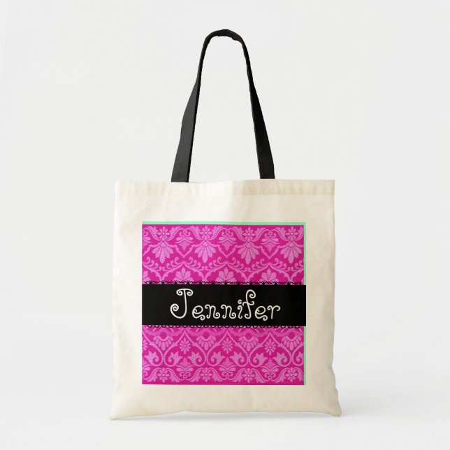 Sac blanc noir rose de demoiselle d'honneur de (Devant)