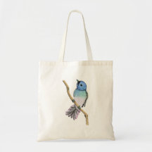 Sac bleu d'oiseau