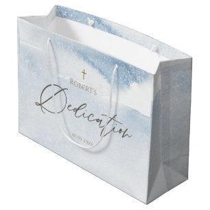 Sac Blue Aquarelle Garçon Dédicace Grand Sac Cadea