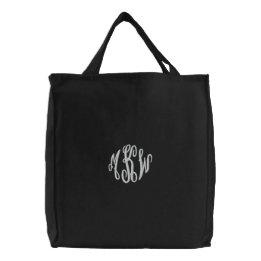 Sac Brodé Scripts fantaisistes brodés mariage de monogramme