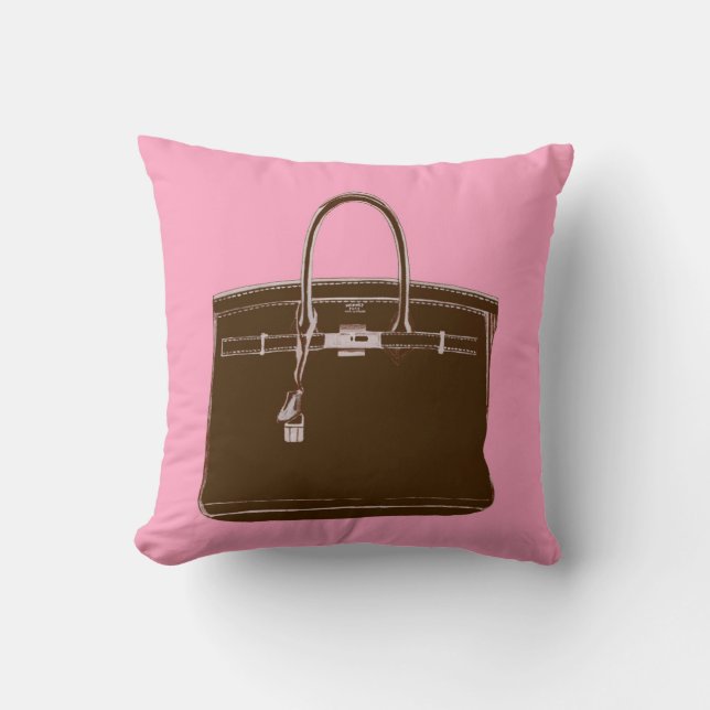 Sac Brown Annechovie sur Coussin rose (Recto)