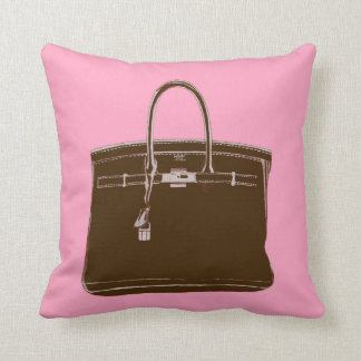 Sac Brown Annechovie sur Coussin rose