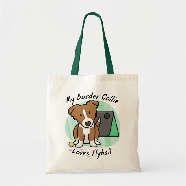 Sac Brown de Kawaii border collie Flyball (Devant)