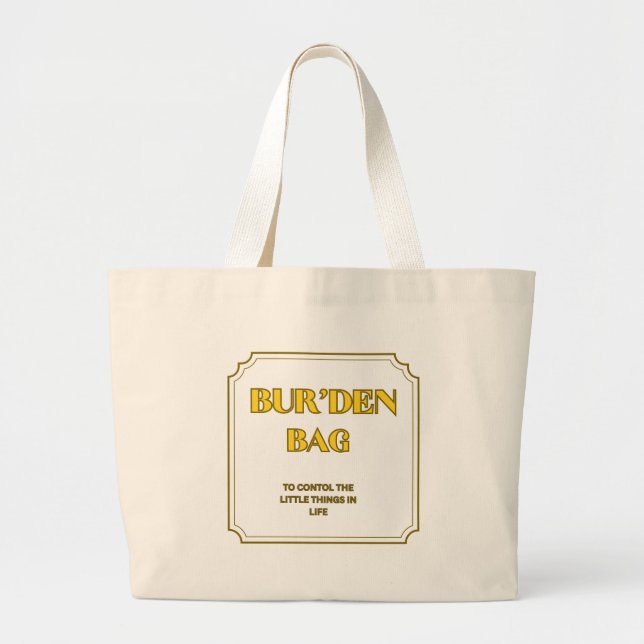 SAC BUR'DEN EN COTON NATUREL CITRON CLAIR JUMBO (Devant)