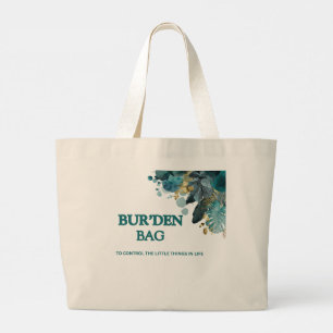 SAC BUR'DEN FEMME EN COTON NATUREL FLEURI TEAL GÉA