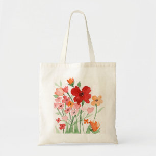 Sac cabas à fleurs aquarelle