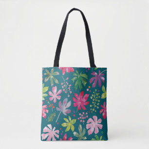 Sac cabas à motif floral tropical éclatant