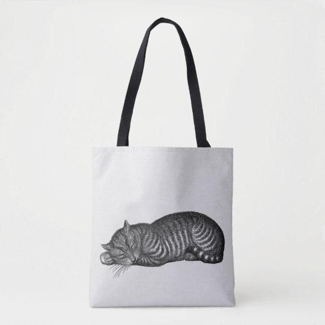 SAC CABAS ART CHAT TIGRÉ (Devant)