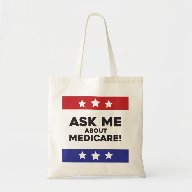 Sac Cabas « Ask Me About Medicare » (Devant)