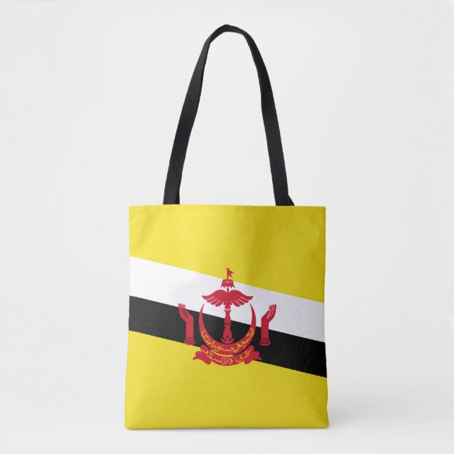 Sac cabas avec le drapeau patriotique du Brunei (Devant)
