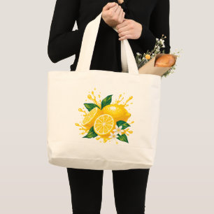 Sac cabas avec une impression de citron vif