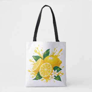 Sac cabas avec une impression de citron vif