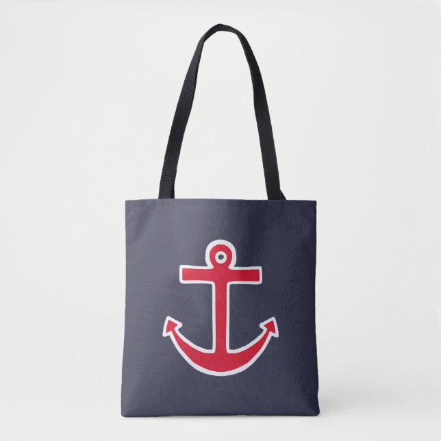 Sac cabas cadeau d'ancre nautique (Devant)