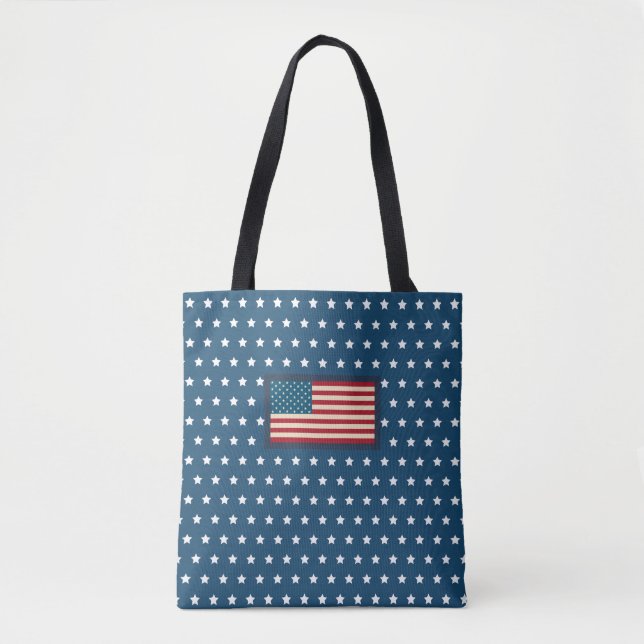 Sac cabas cadeau drapeau américain patriotique (Devant)