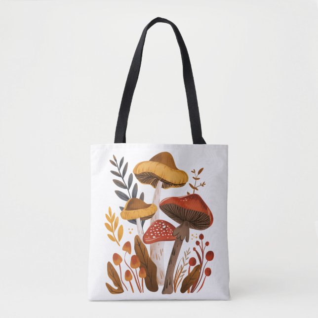 Sac cabas Champignons Nordiques (Devant)