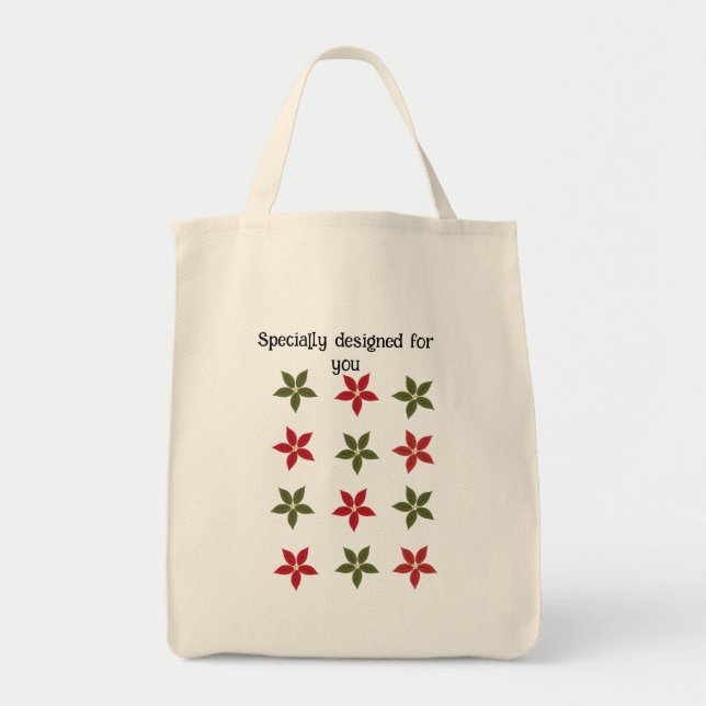 Sac cabas "Conçu spécialement pour vous" - Floral (Devant)