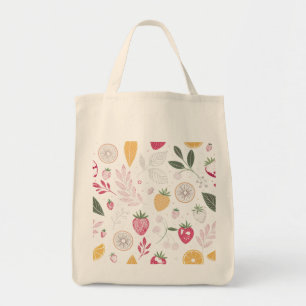 Sac cabas de courses avec des fruits mignons