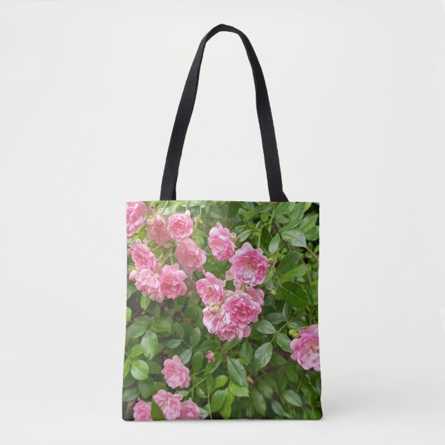 Sac cabas de jardin de fleurs roses (Devant)