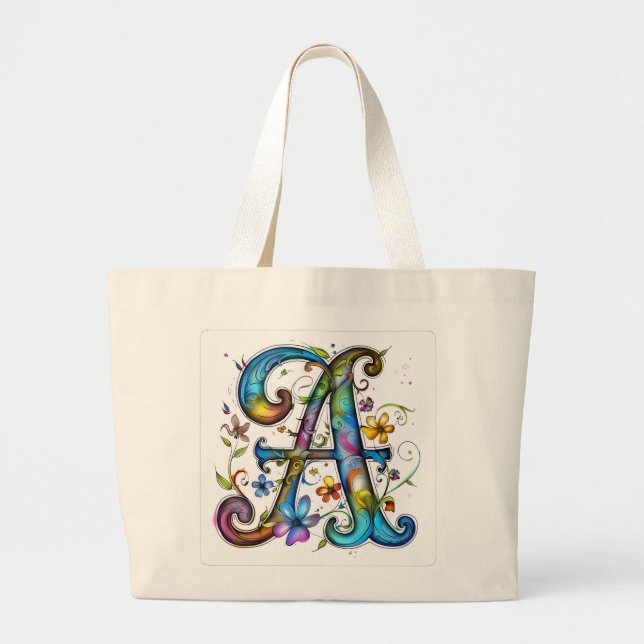 Sac cabas de la lettre de l'alphabet "A" (Devant)
