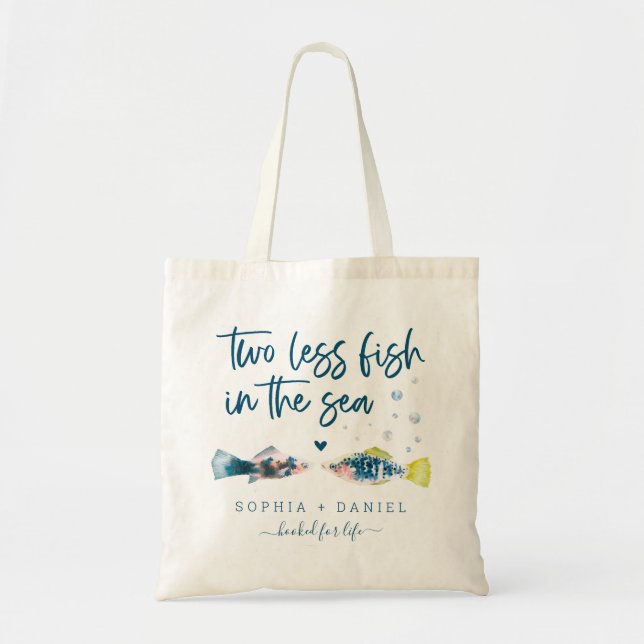 Sac cabas de mariage Deux poissons de moins dans l (Devant)