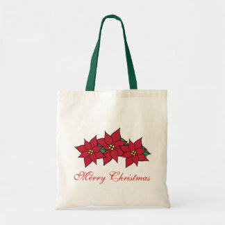 Sac cabas de Noël Poinsettias Fêtes