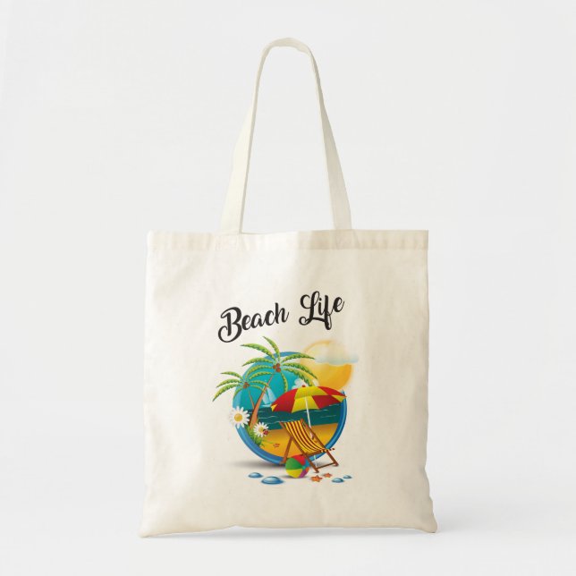 Sac cabas de plage à budget (Devant)