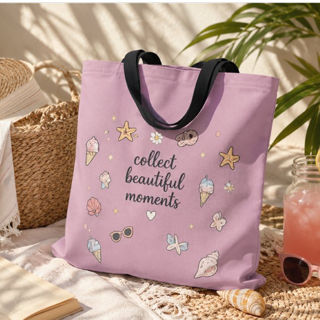 Sac Cabas de Plage Collecte de Beaux Moments (Créateur téléchargé)