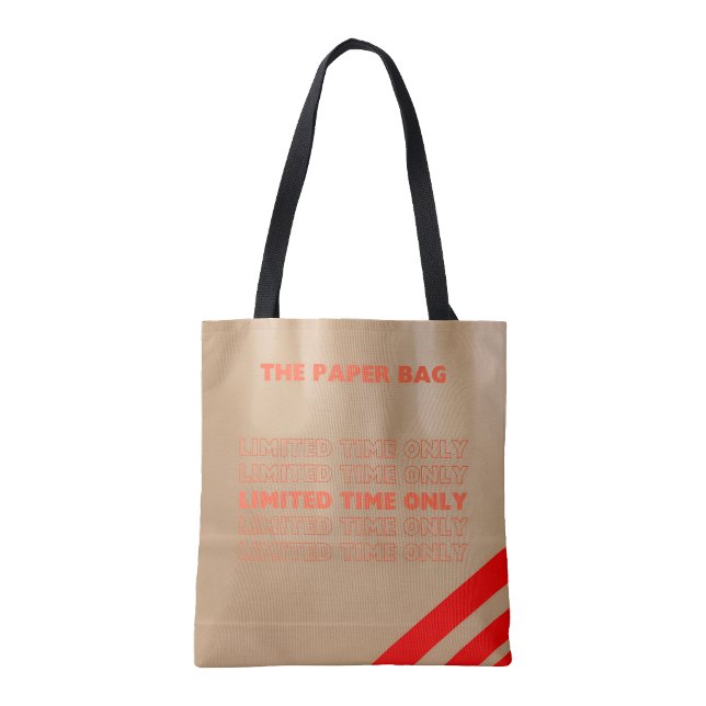 Sac cabas de shopping en papier THE pour une durée (Limited time only THE Paper Bag shopping tote bag)