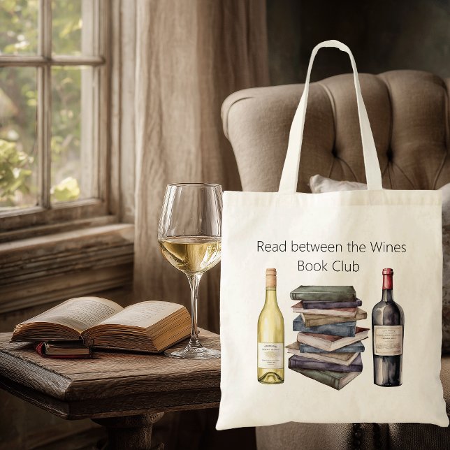 Sac cabas de transport pour le club de lecture « R (Book Club Wine tote bag)