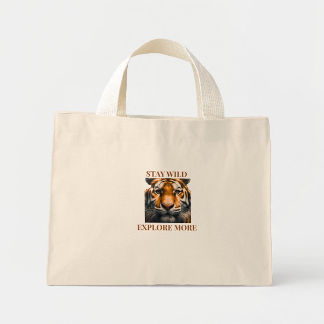 Sac cabas de voyage esthétique Reste Sauvage Explo (Devant)