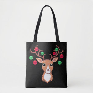 Sac cabas élégant cerf de Noël