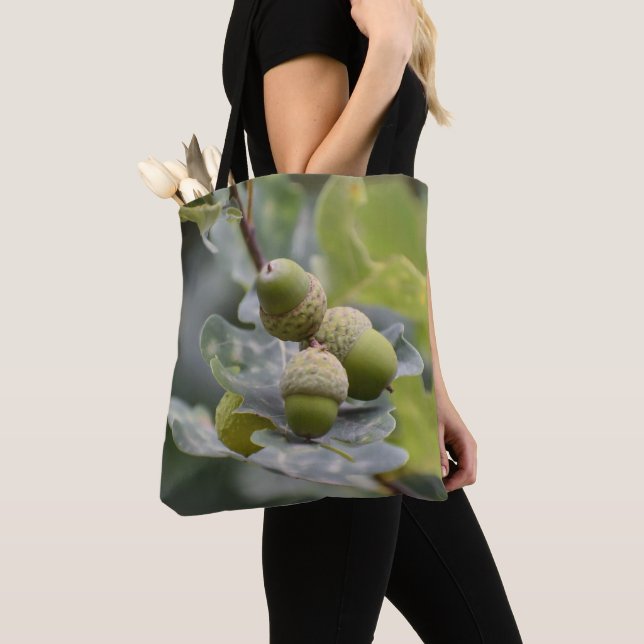 Sac cabas en bambou et bois d'arbre à glands (De près)