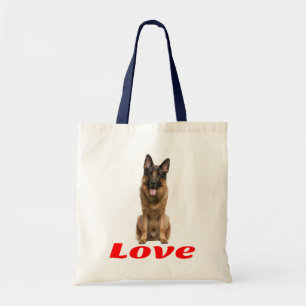 Sac cabas en toile Chien chiot berger allemand