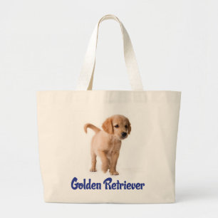 Sac cabas en toile Chiot Retriever doré