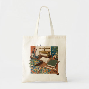 Sac cabas en toile de l'Atelier de reliure Marbrée