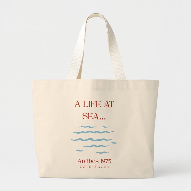 Sac cabas en toile de luxe Antibes Coast - Résort  (Devant)
