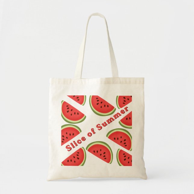Sac cabas en toile esthétique "Tranche d'été"  (Devant)