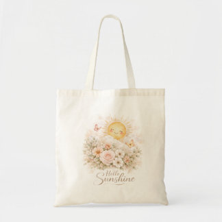 Sac cabas en toile fleurie "Hello Sunshine"