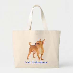 Sac cabas en toile géant Chihuahua Love