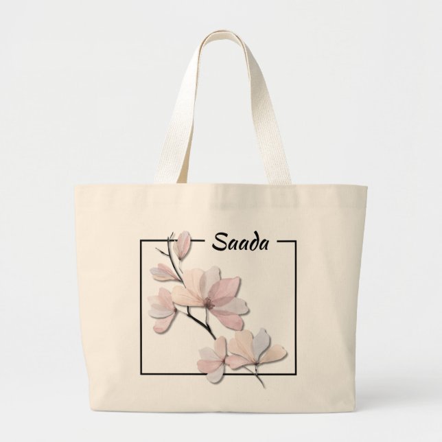 Sac cabas en toile Magnolia élégant (Devant)