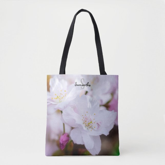 Sac cabas Fleur de cerisier blanc (Devant)
