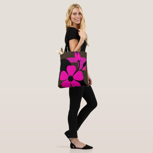 Sac cabas floral moderne / Sac élégant pour le quo (Sur le modèle)