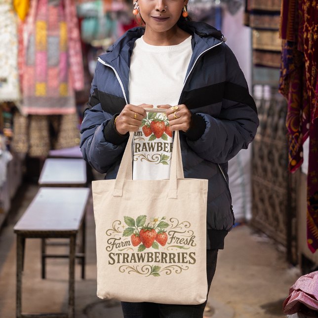 Sac cabas fraises fraîches de la ferme (Créateur téléchargé)