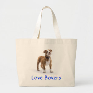 Sac cabas géant en toile Love Boxers Puppy