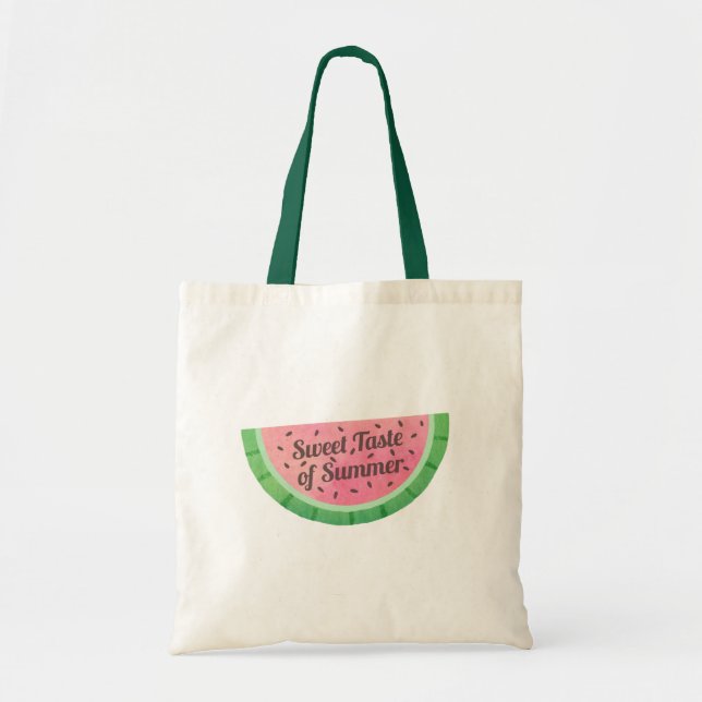 Sac Cabas Goût Aquarelle de la Pastèque d'Été (Devant)